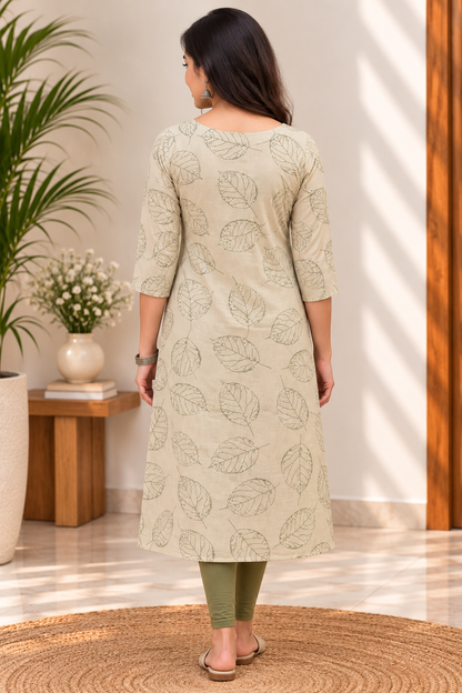 Olive Leaf Kurta