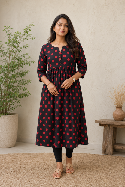Ruby Dot Kurthi