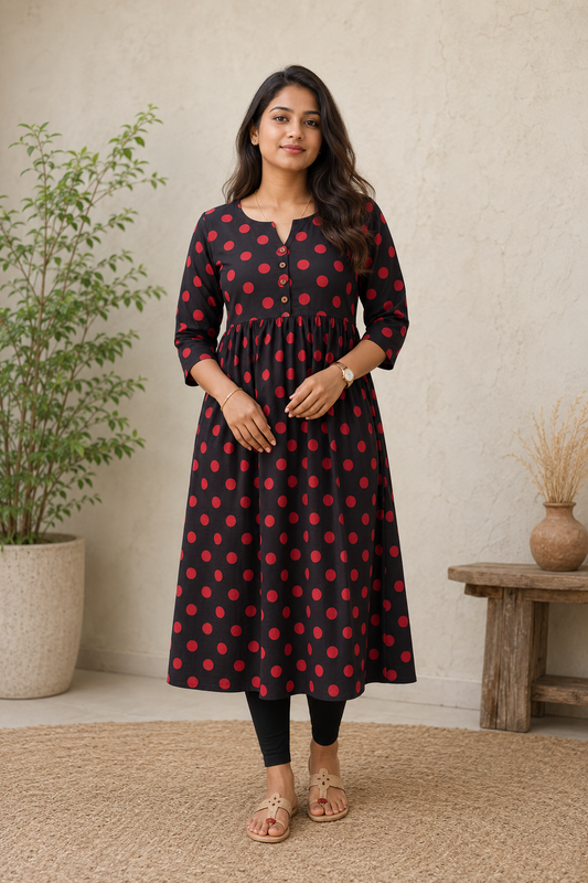 Ruby Dot Kurthi