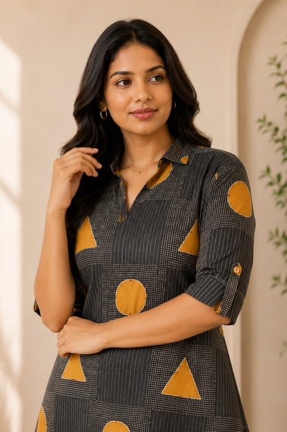 Charcoal Charm Kurta