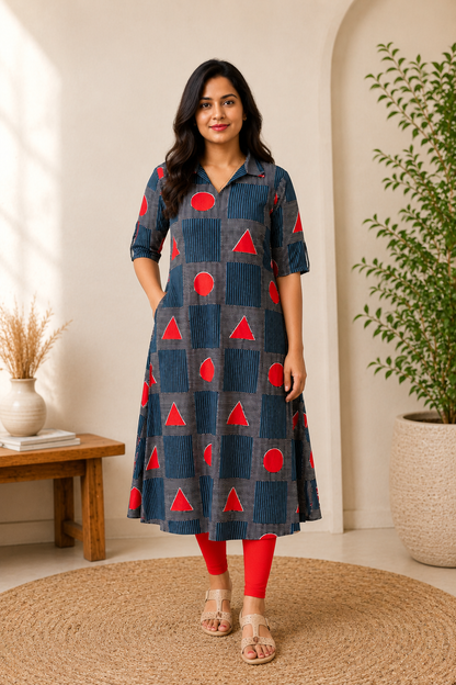 Ruby Grid Kurthi