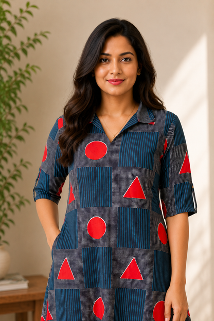 Ruby Grid Kurthi