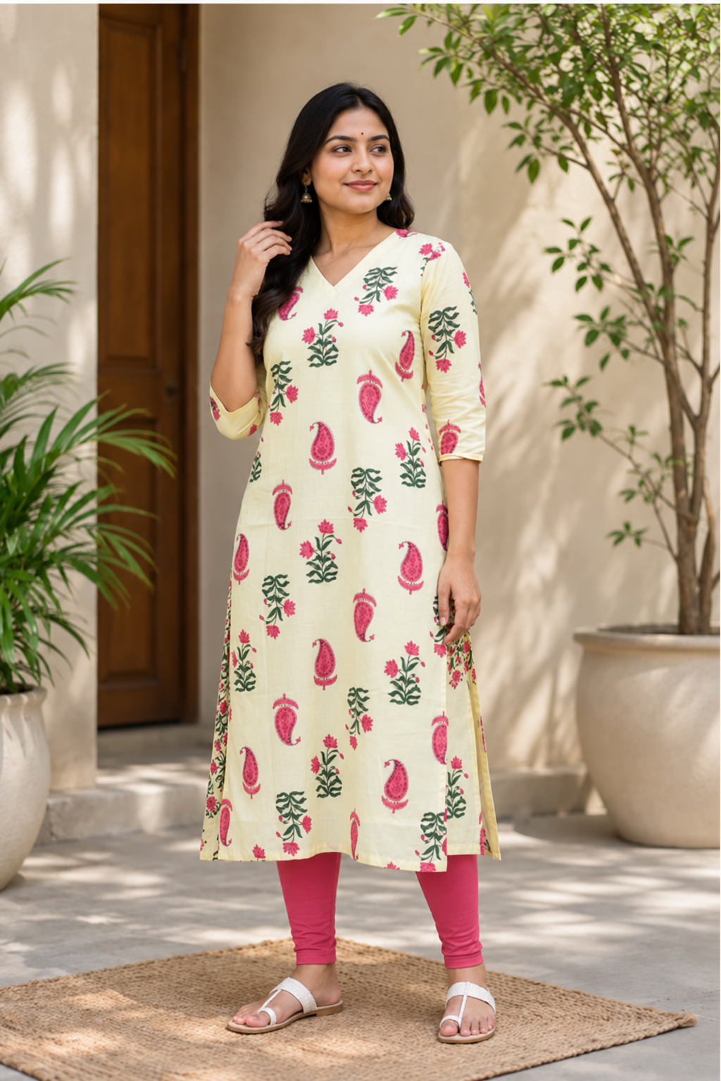 Roselle Kurta (Lining Attached)