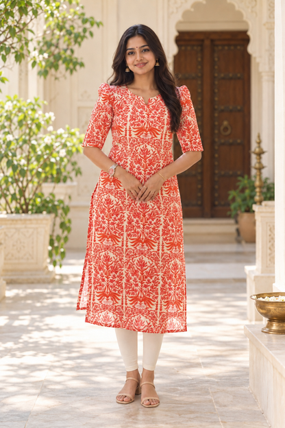 Palash Kurthi (Lining Attached)