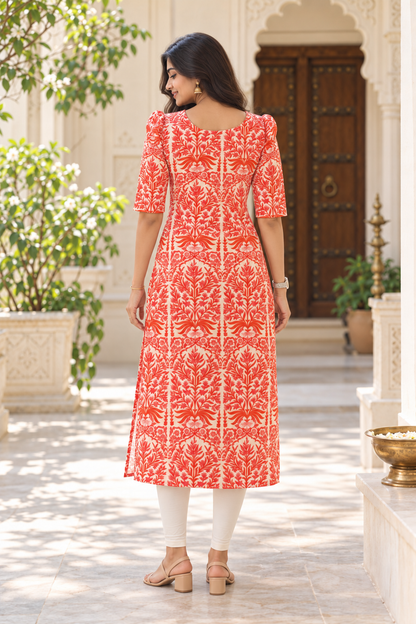 Palash Kurthi (Lining Attached)