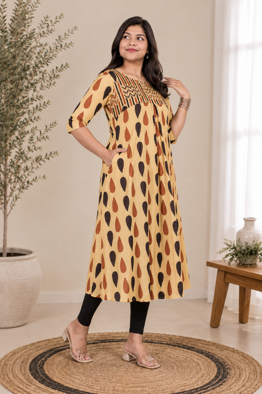 Honey Mustard Kurthi