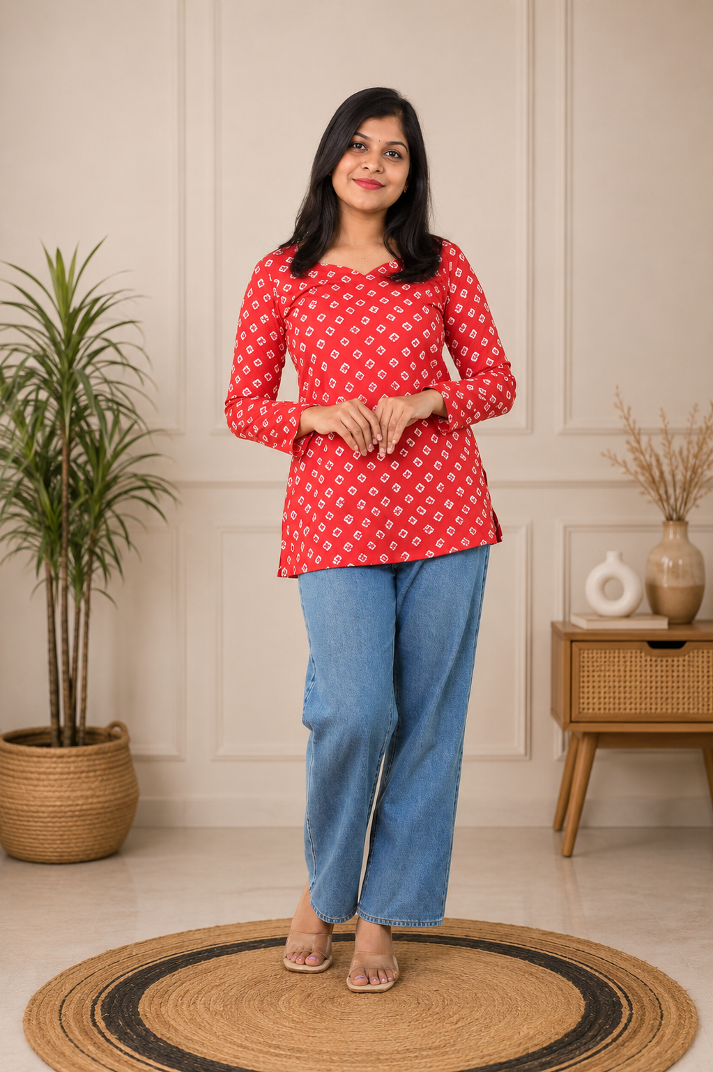 Red Popper Kurthi
