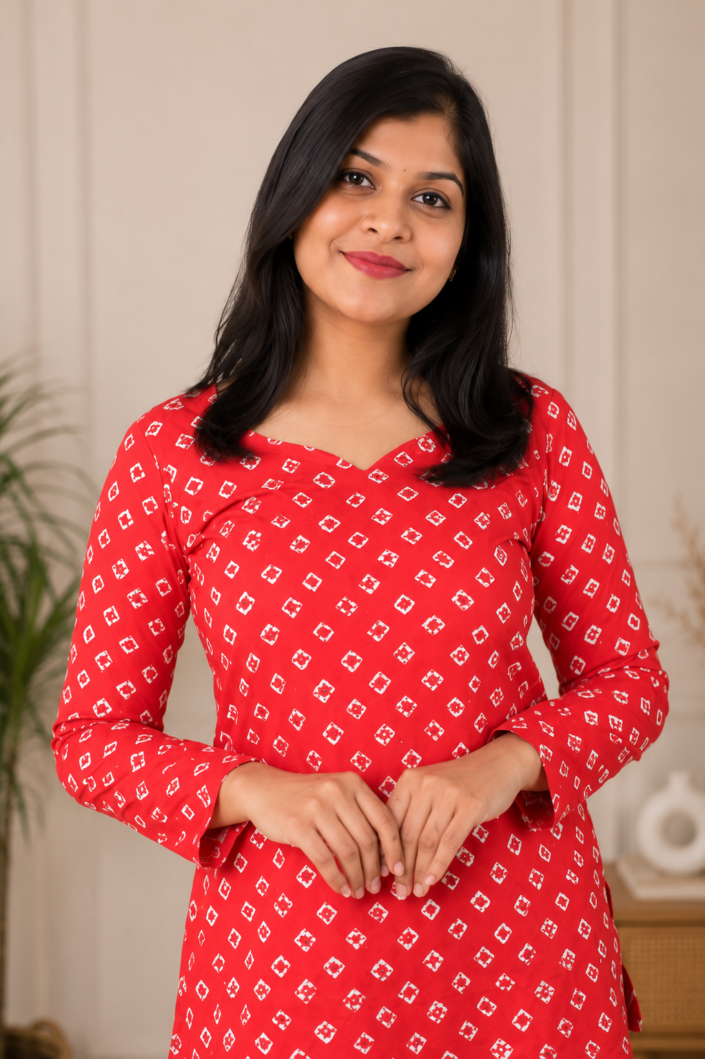 Red Popper Kurthi