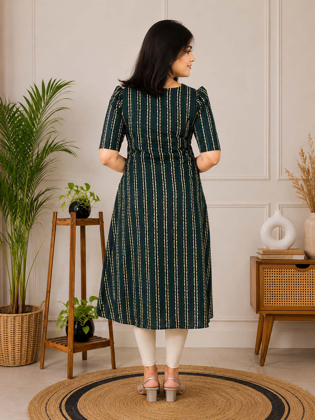 Emerald Crossline Kurtha