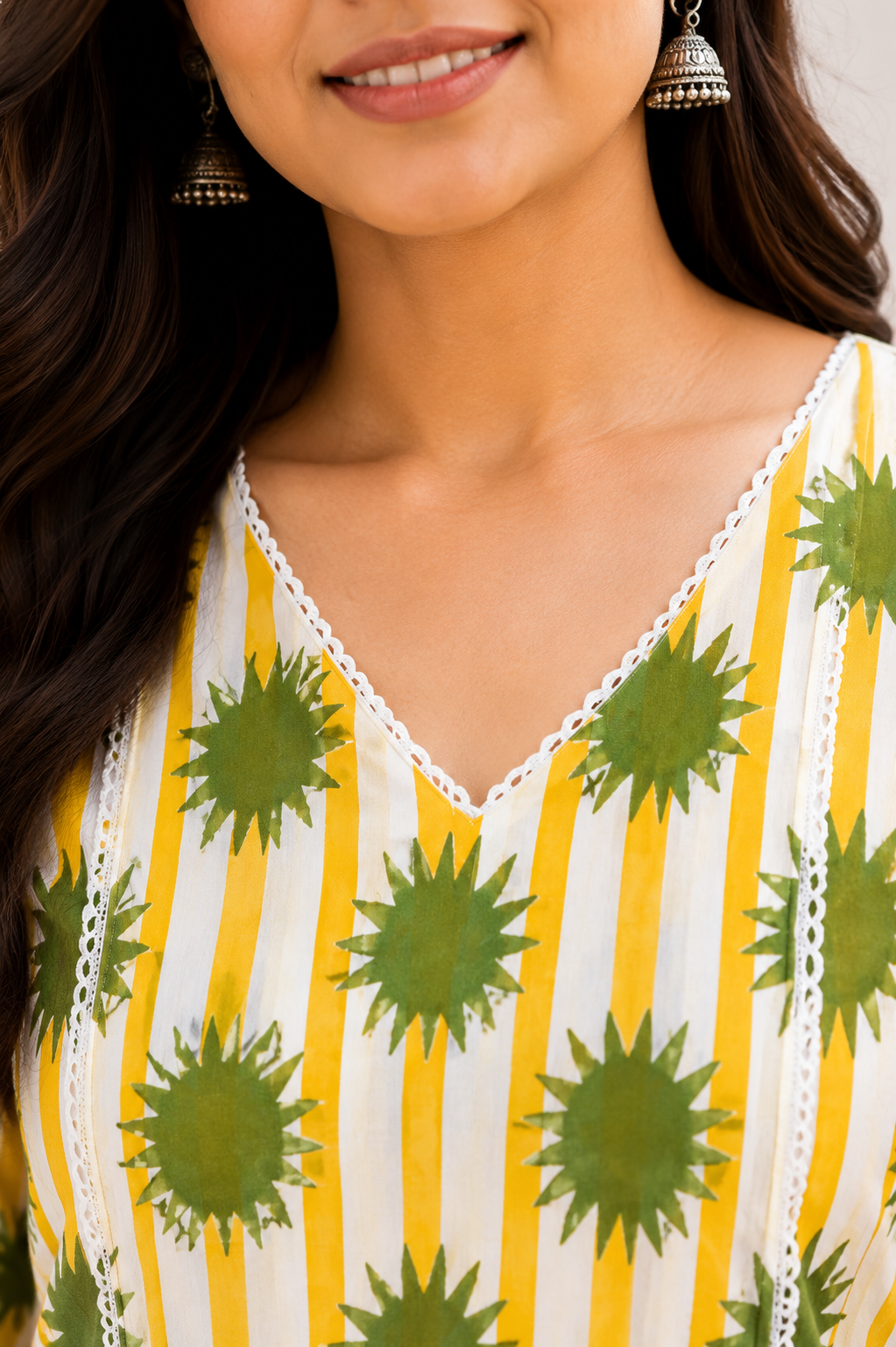 Golden Palm Kurthi