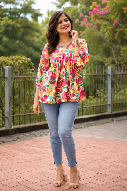 Blooming Bliss Short Kurthi