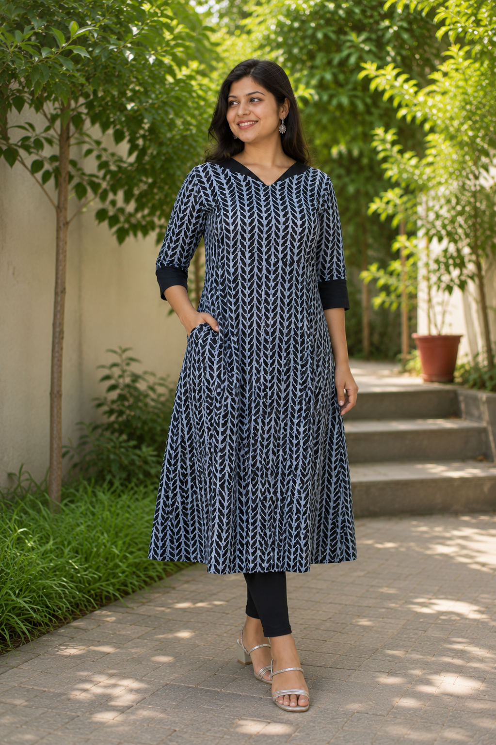 Grey Eclipse Kurthi
