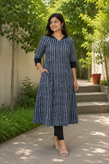 Grey Eclipse Kurthi