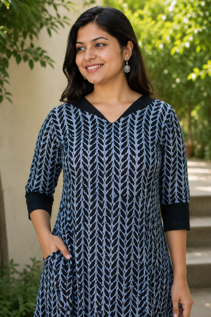 Grey Eclipse Kurthi