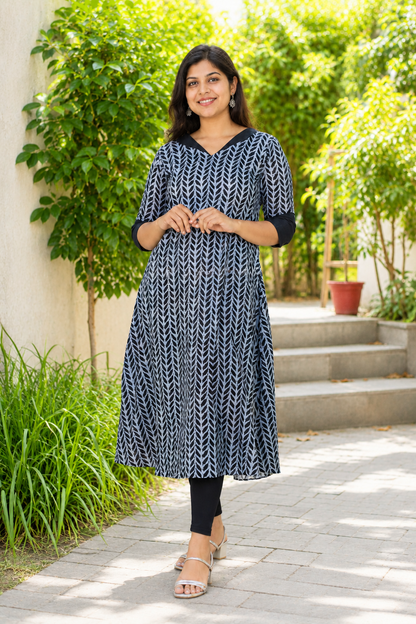 Grey Eclipse Kurthi