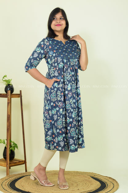 Midnight Sky Cotton Kurthi