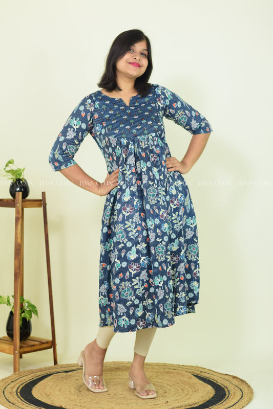 Midnight Sky Cotton Kurthi