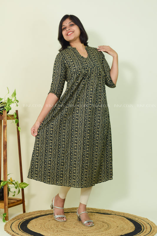 Dark Drape A-line Kurthi