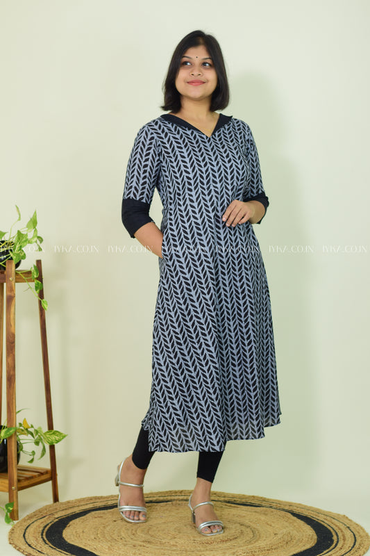 Ocean Whisper Cotton Kurti