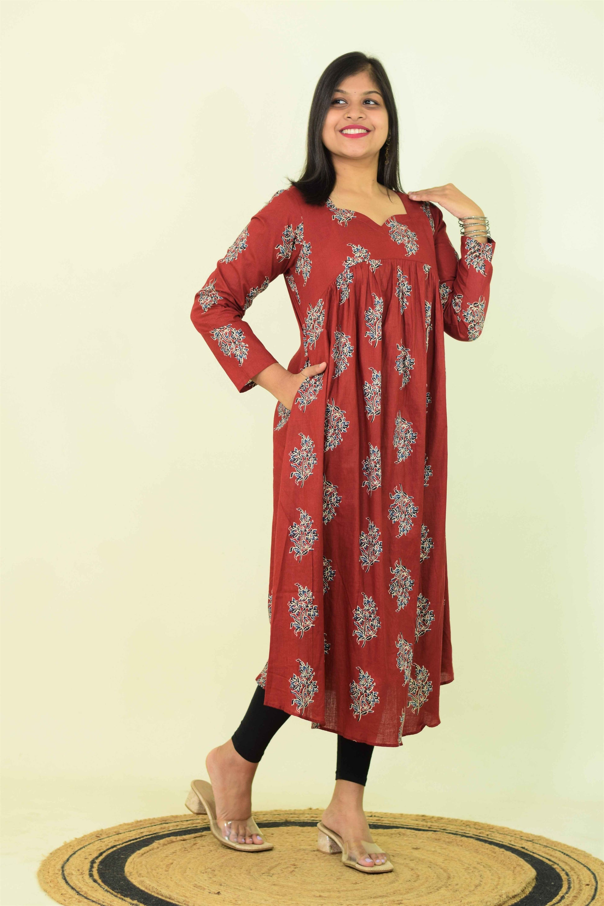 Ruby Flare Full Sleeve Kurthi