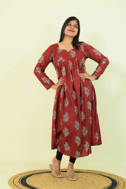 Ruby Flare Full Sleeve Kurthi
