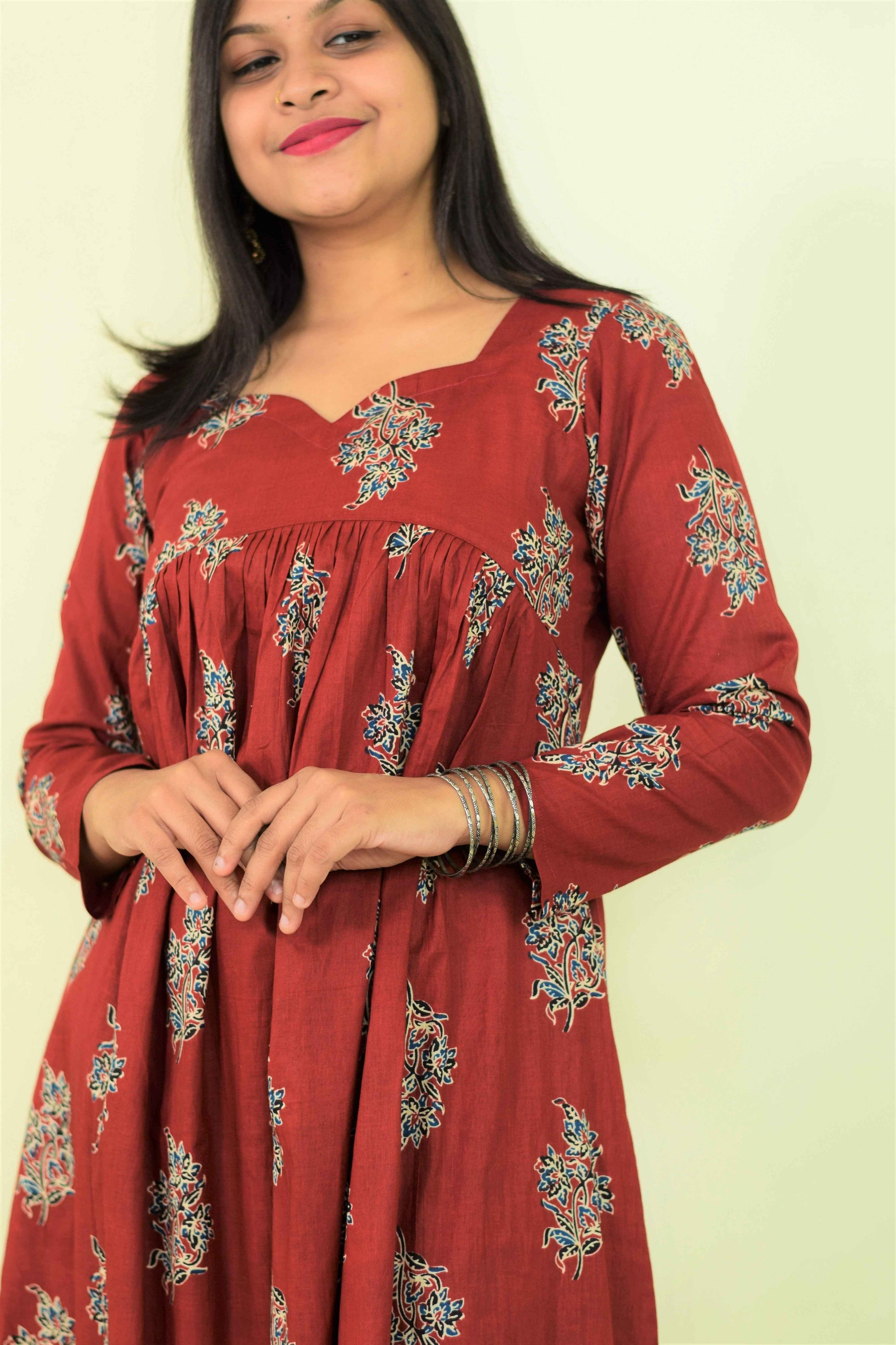 Ruby Flare Full Sleeve Kurthi