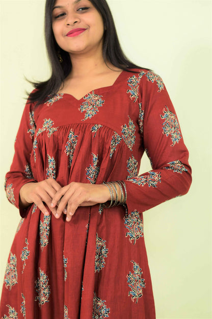 Ruby Flare Full Sleeve Kurthi