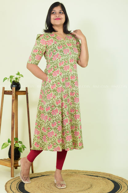 Minty Muse Cotton Kurthi