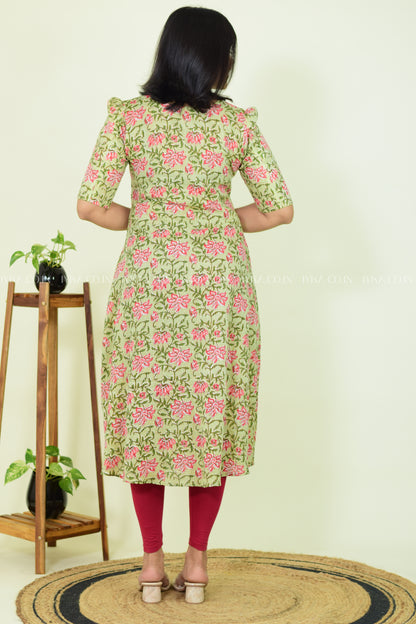 Minty Muse Cotton Kurthi