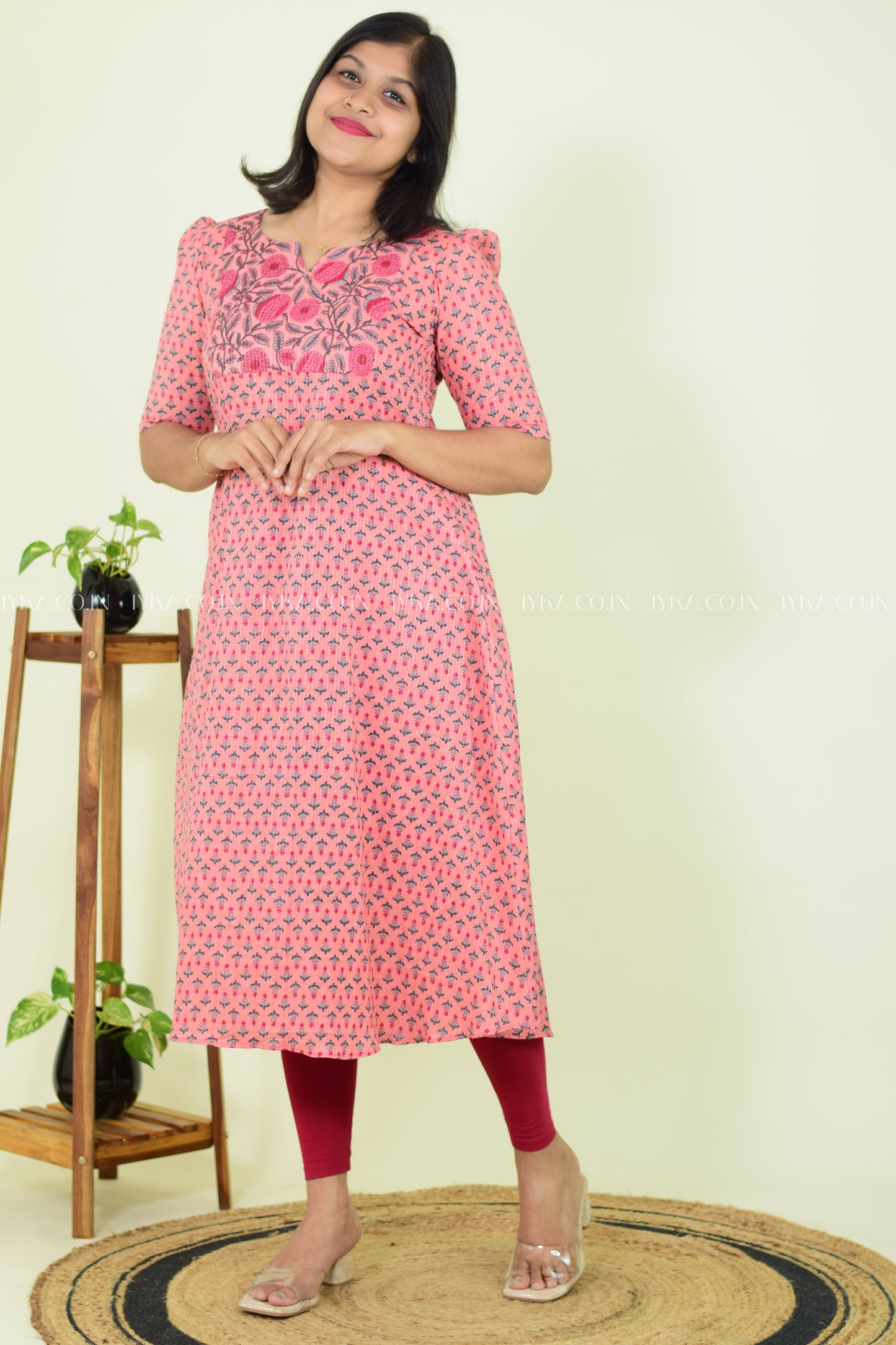 Peach Blossom Kurthi