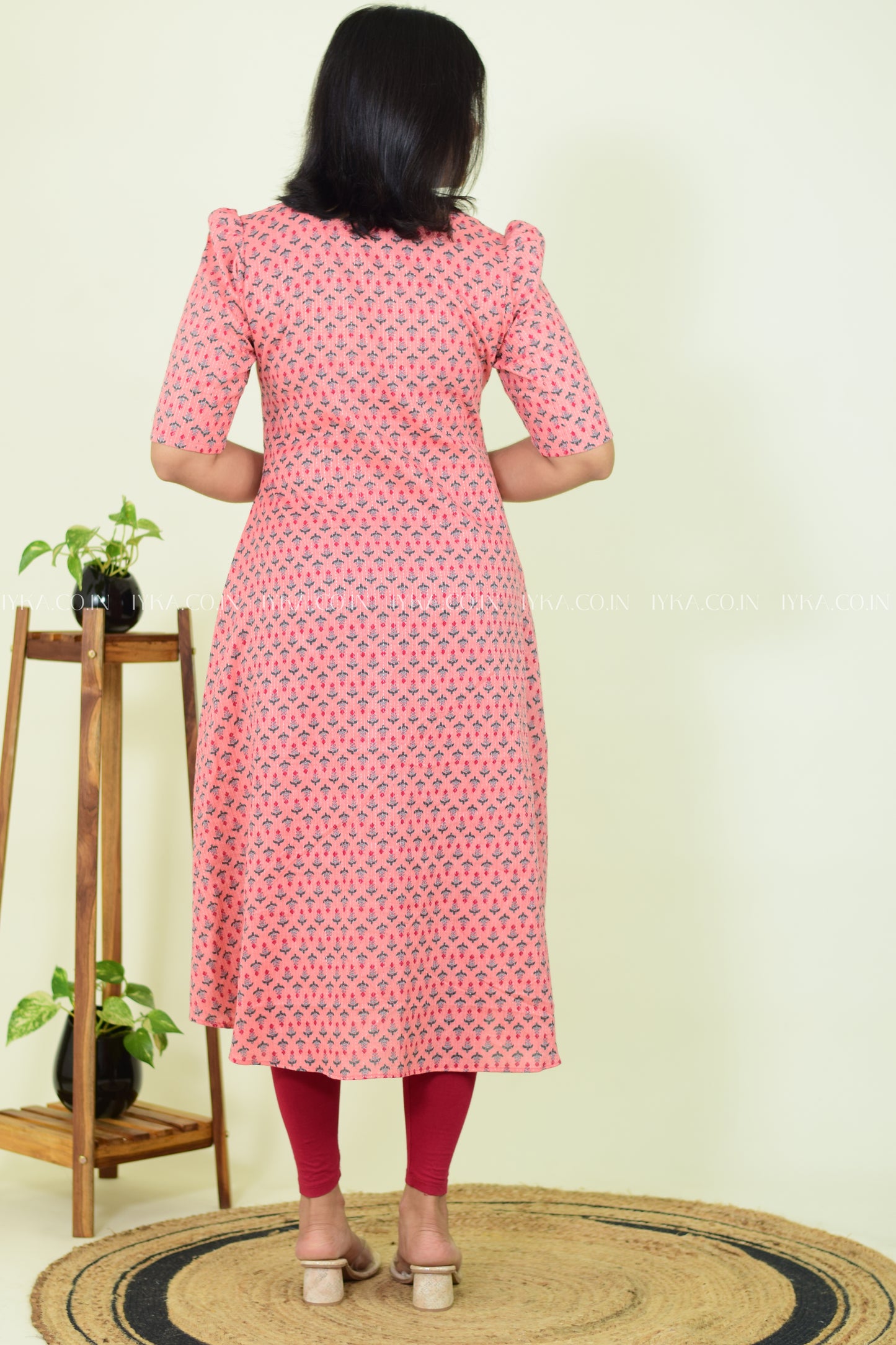 Peach Blossom Kurthi