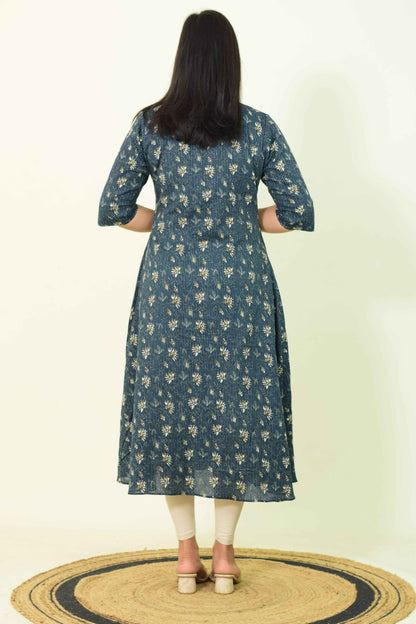 Teal Heritage Kurtha