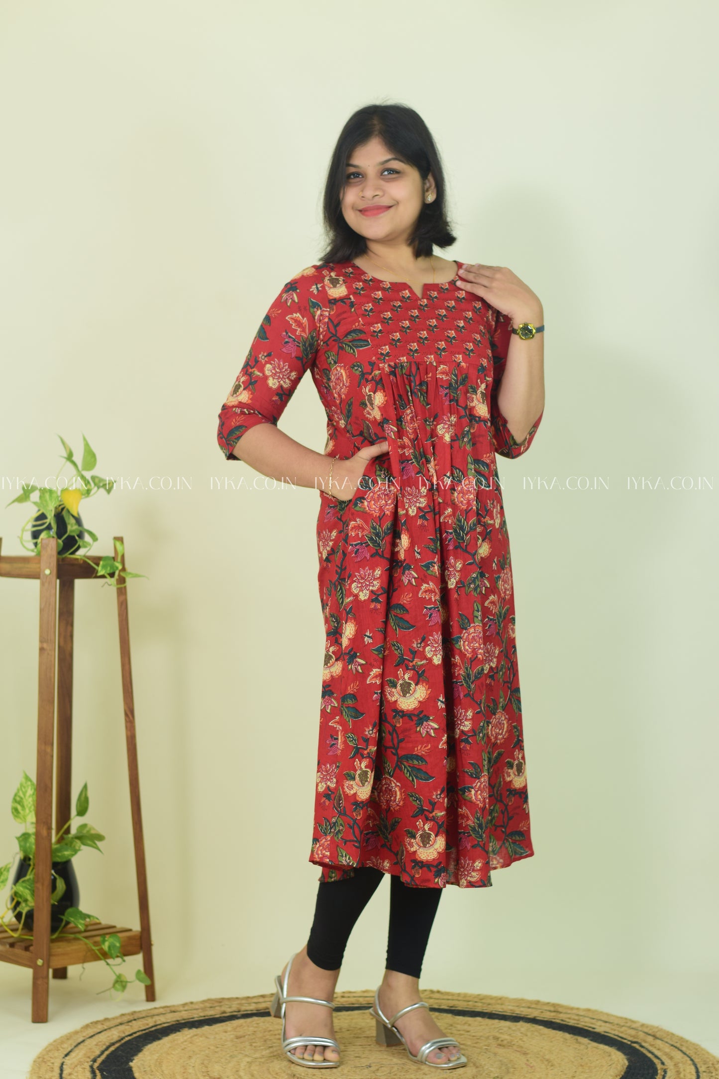 Rosé Garden A-Line Kurthi