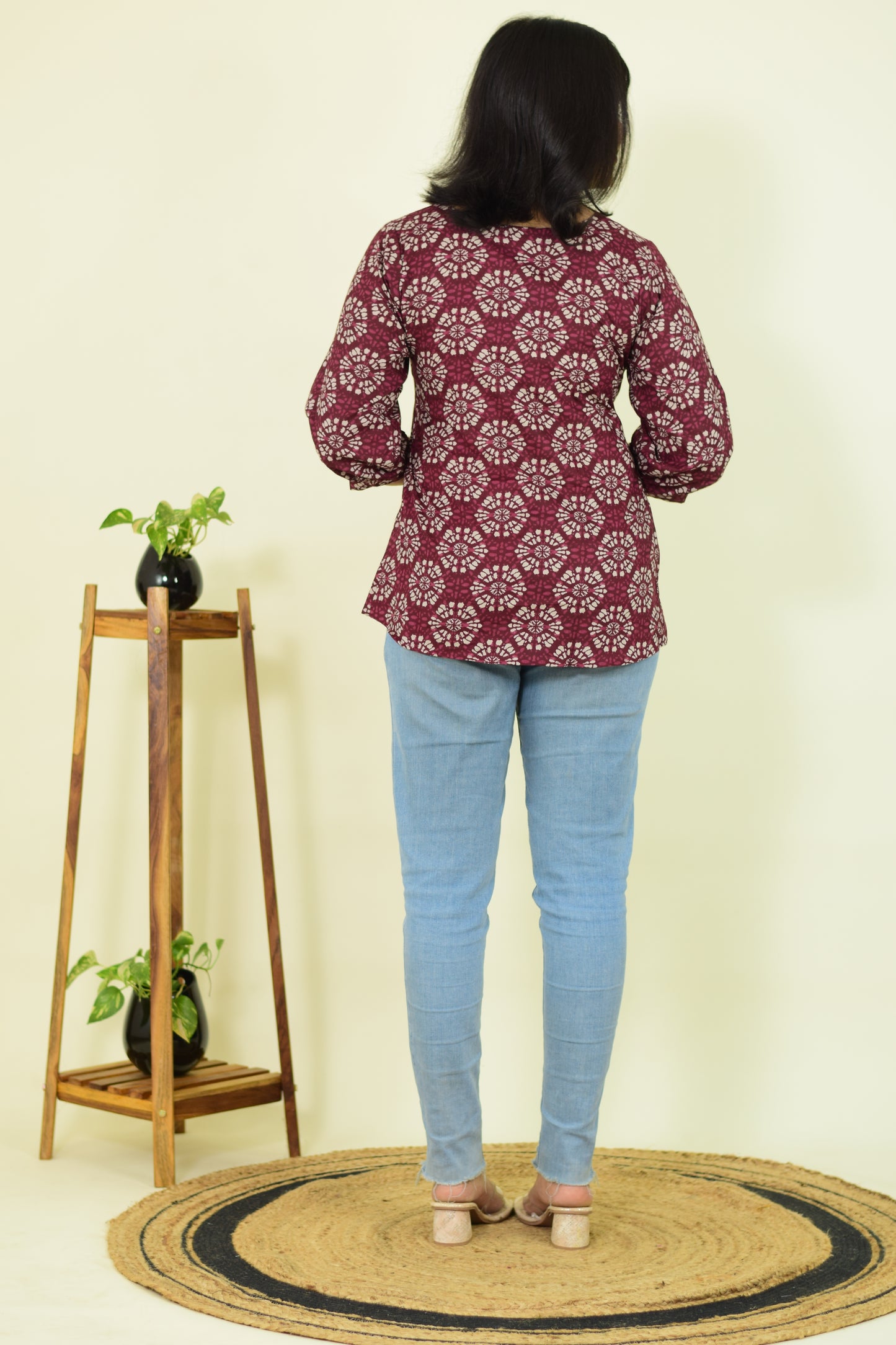 Burgundy Aura Kurthi