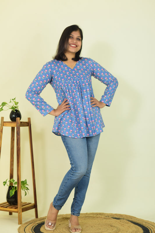 Royal Lapis Short  Kurthi