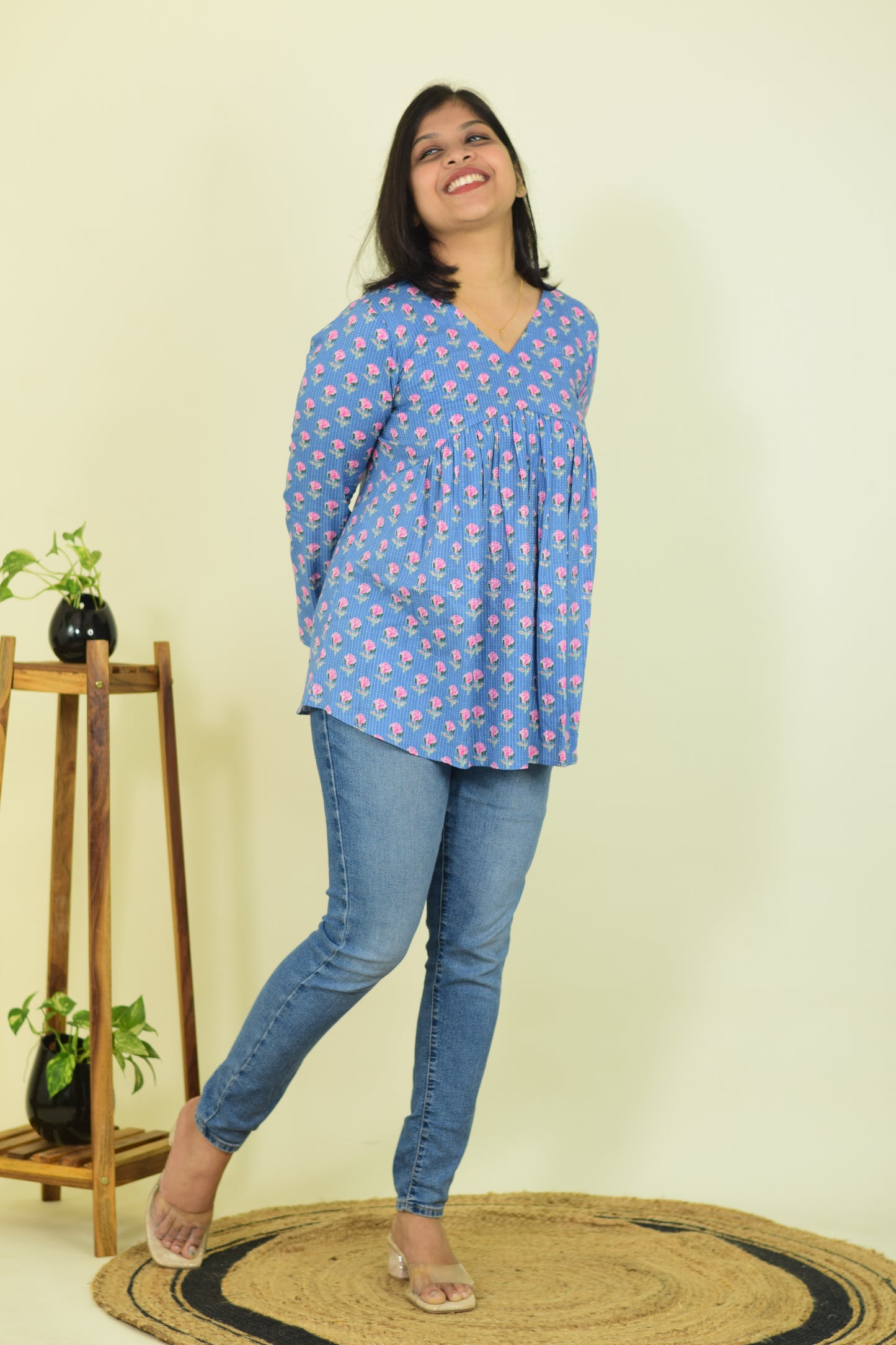 Royal Lapis Short  Kurthi