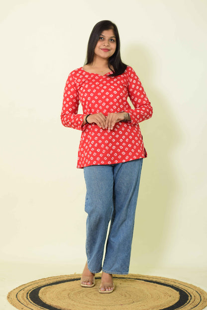 Red Popper Kurthi