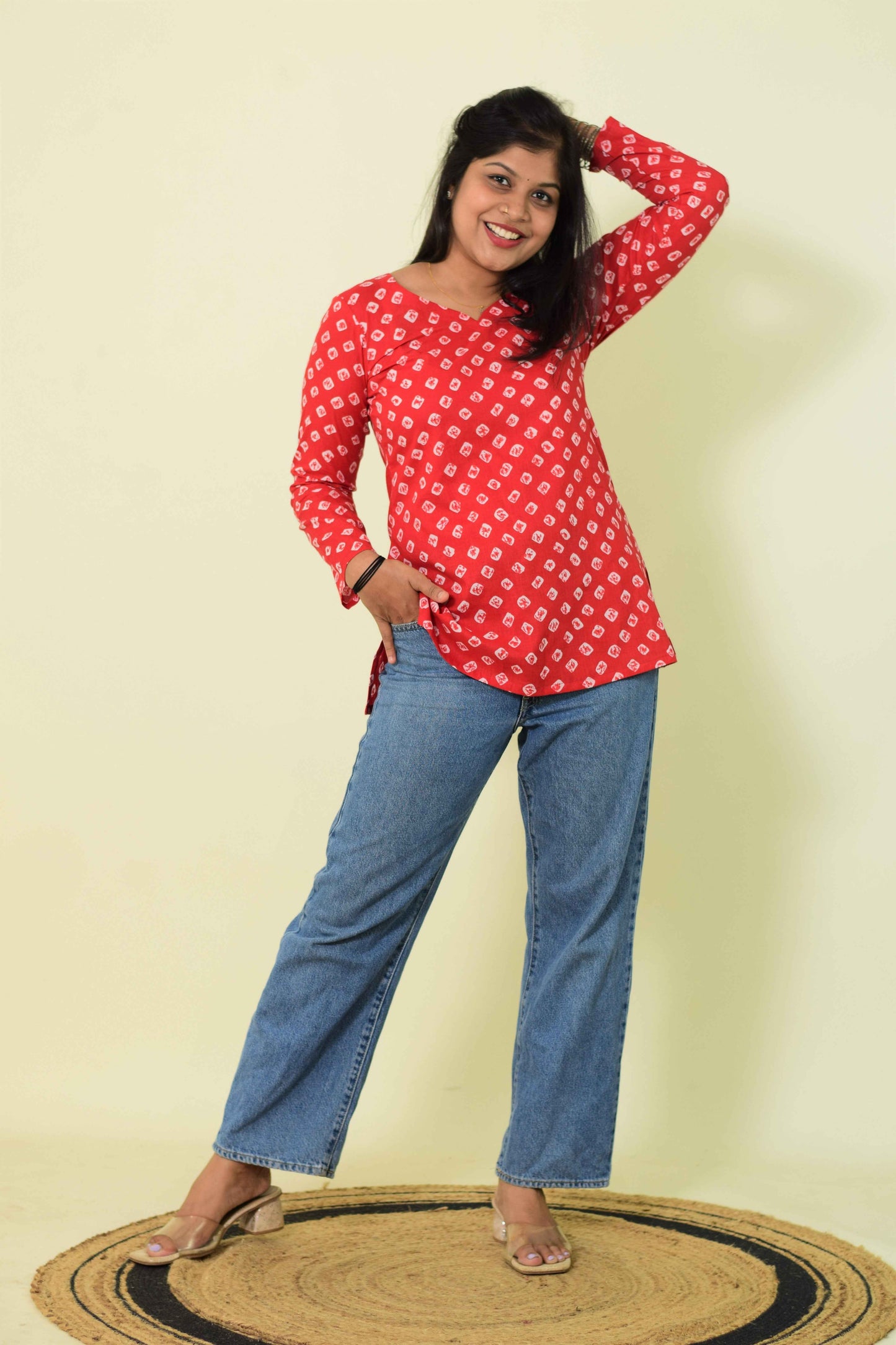 Red Popper Kurthi