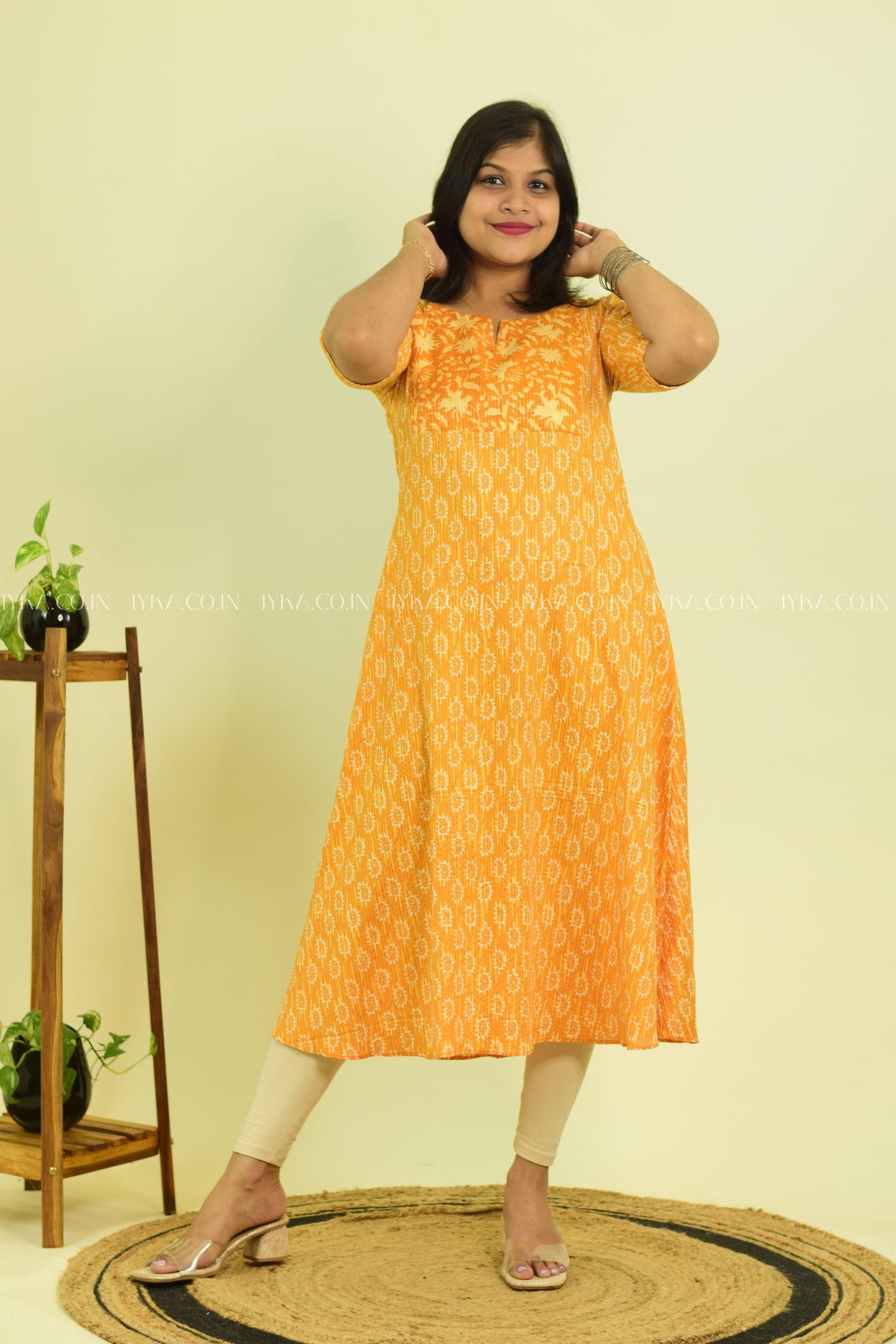 Haldi Tales A-Line Kurthi