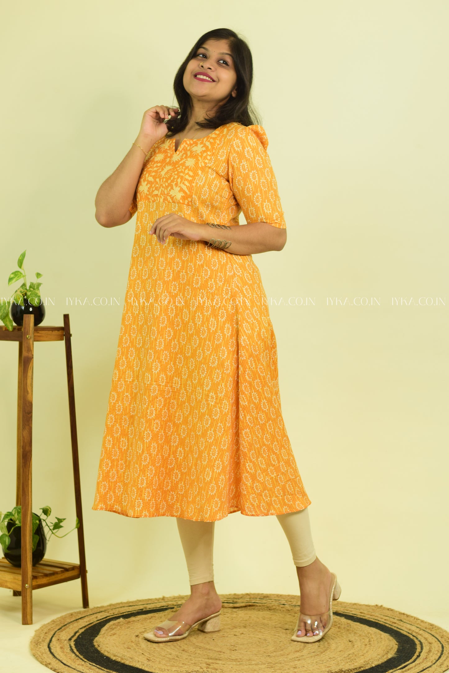 Haldi Tales A-Line Kurthi