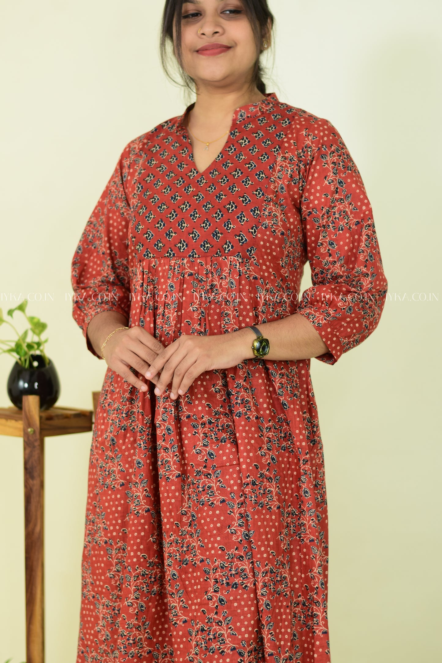 Clay Brown Cotton Kurthi