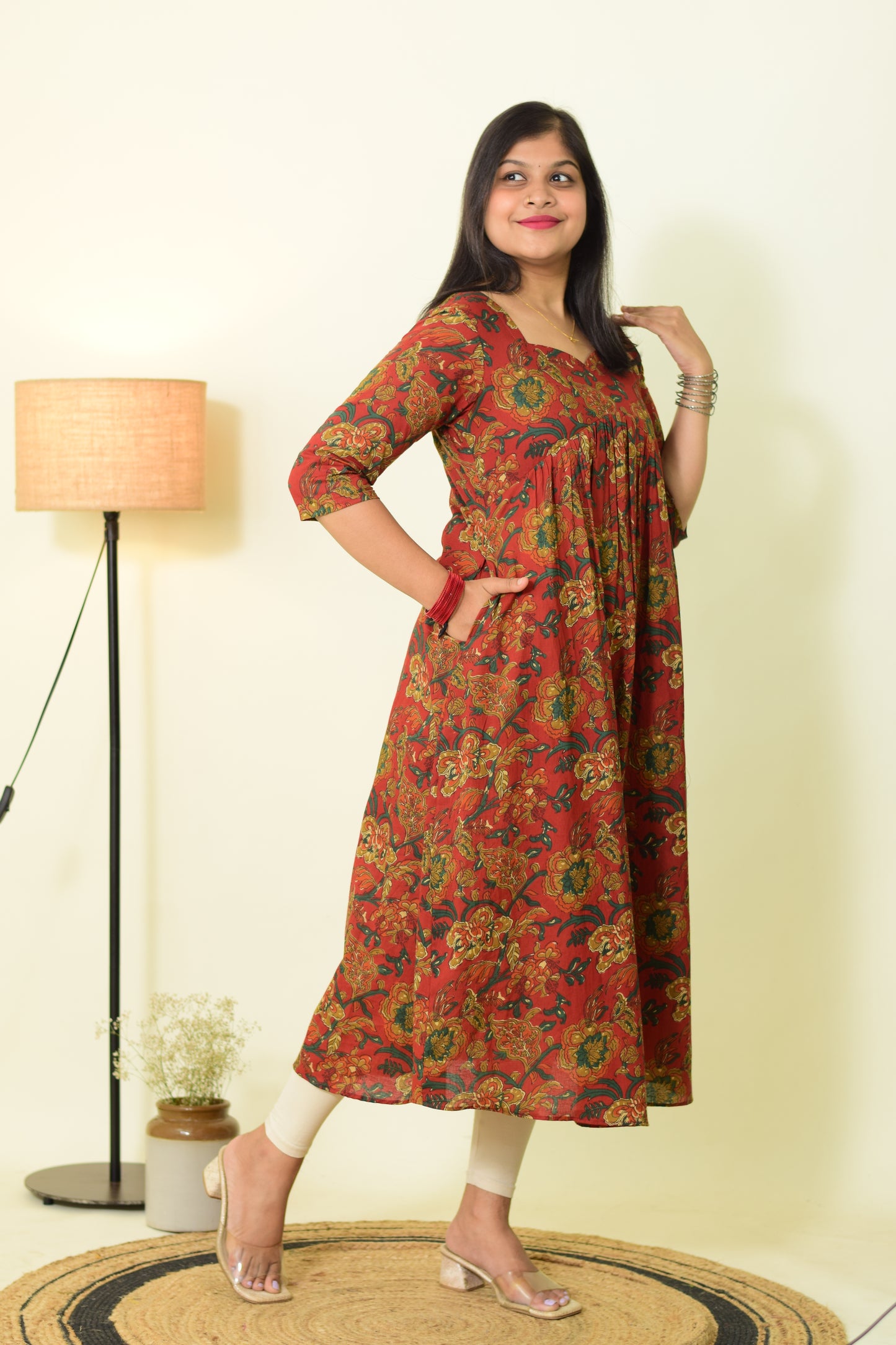 Crimson Breeze Alia Kurthi