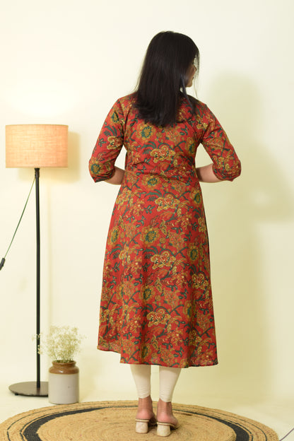 Crimson Breeze Alia Kurthi