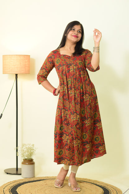 Crimson Breeze Alia Kurthi