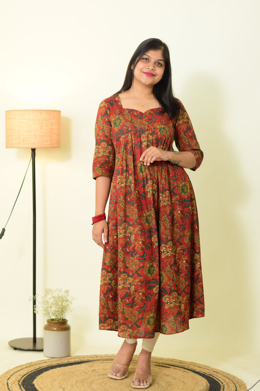 Crimson Breeze Alia Kurthi