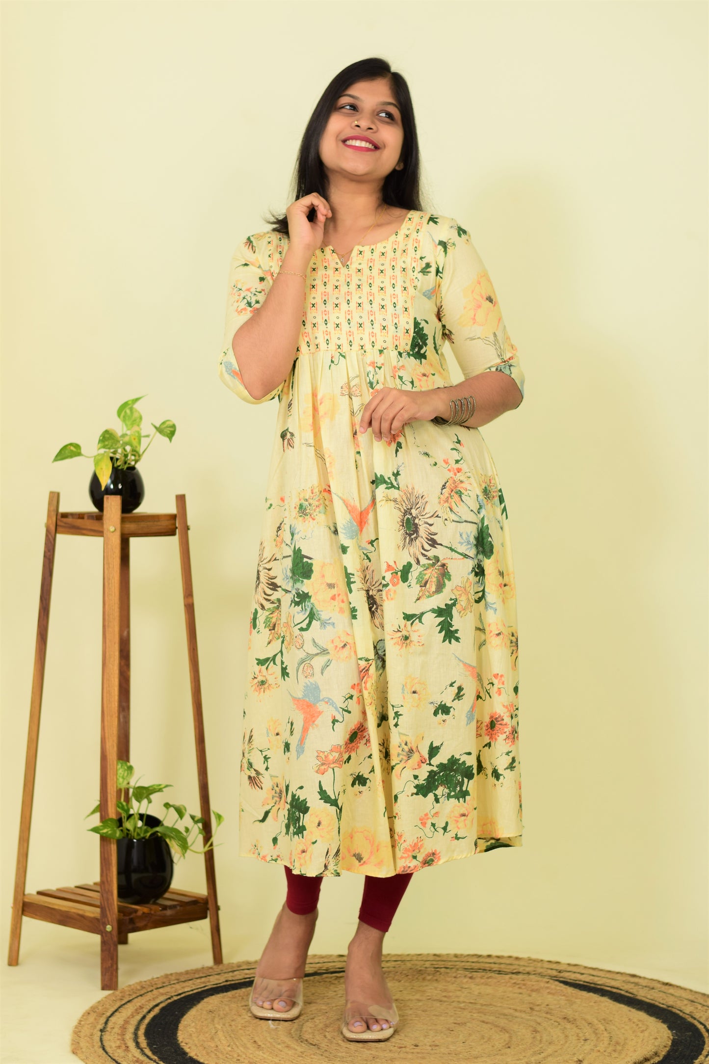 Vanilla Flora A-Line Kurthi