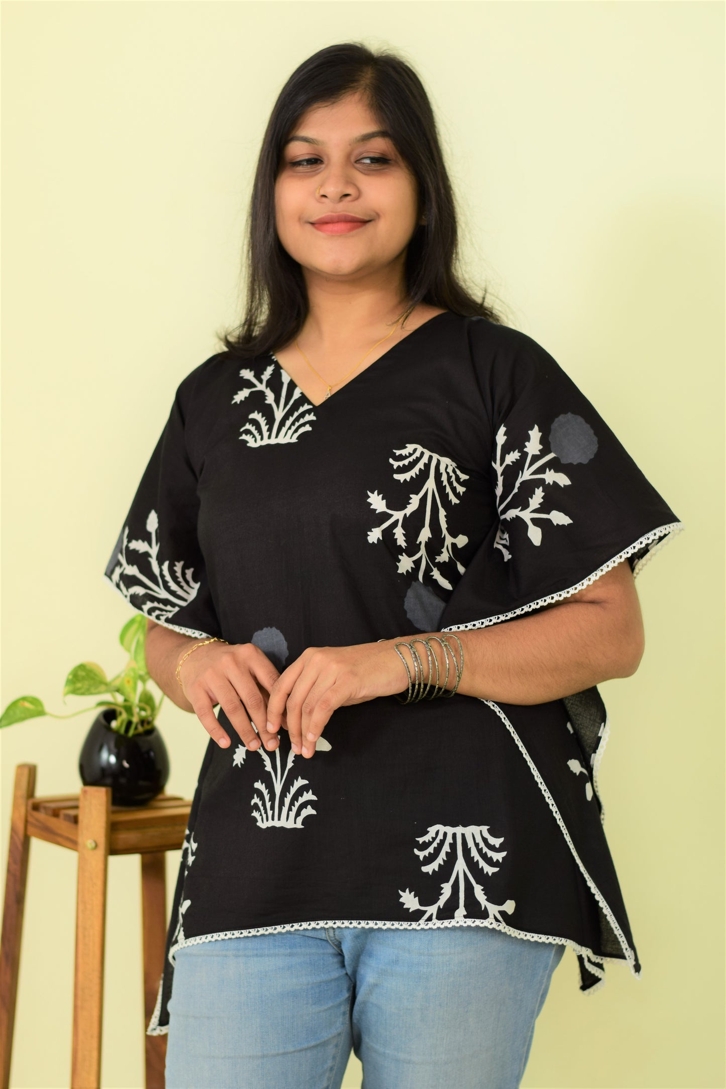 Coal Mist Kaftan Kurti