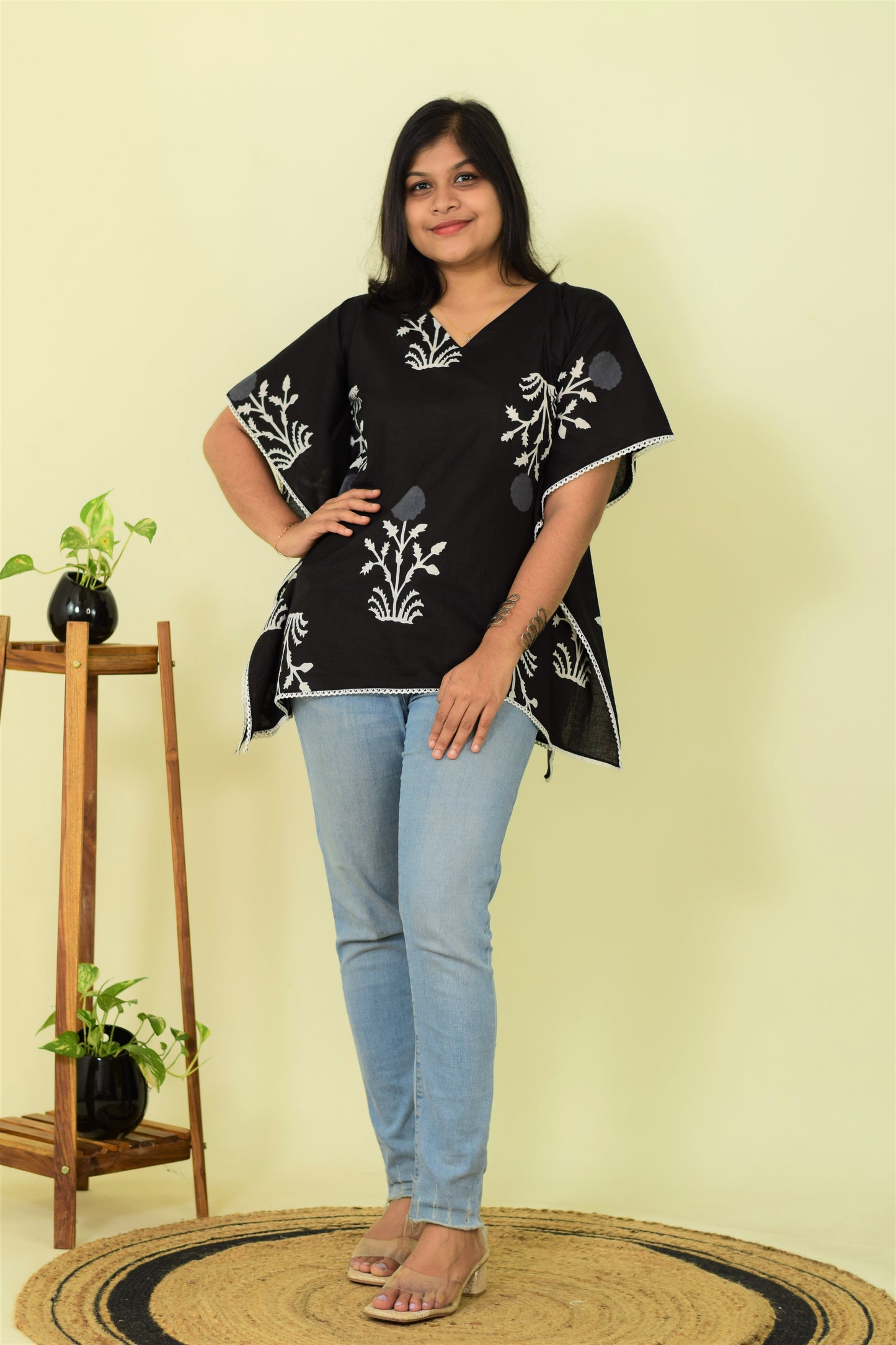 Coal Mist Kaftan Kurti