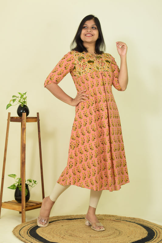 Tangerine Charm Kurthi