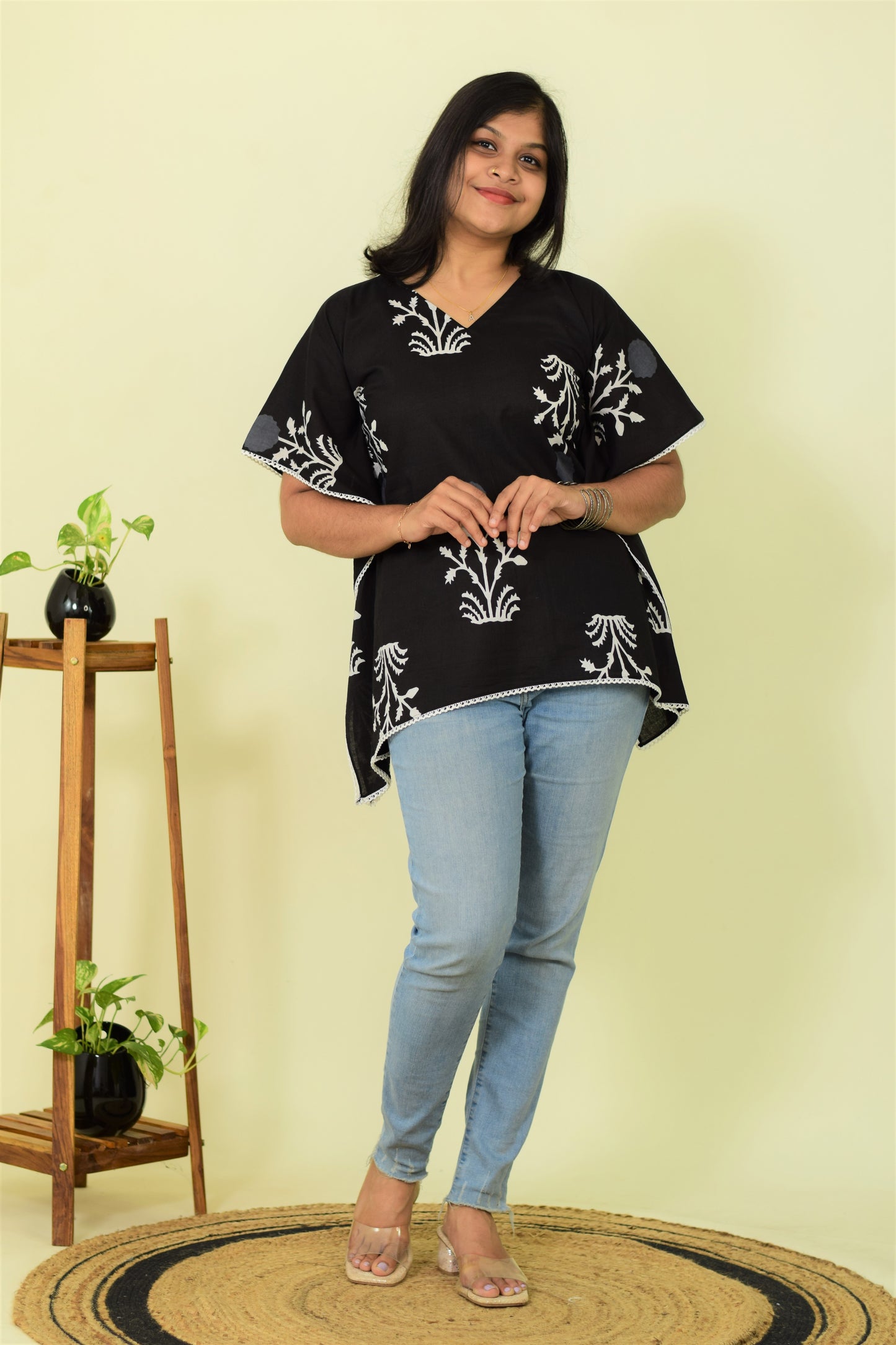 Coal Mist Kaftan Kurti